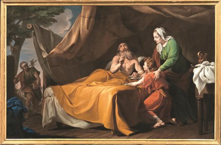Bernardino Nocchi(Lucca 1741-Roma 1812)ISACCO BENEDICE GIACOBBEolio su tela,...
