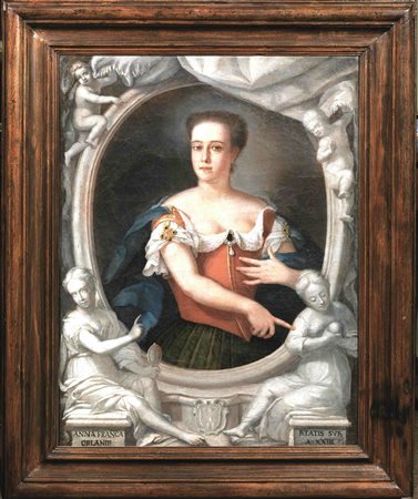 Scuola veneta, sec. XVIIIRITRATTO DI ANNA FRANCA ORLANDI ENTRO MEDAGLIONE A...