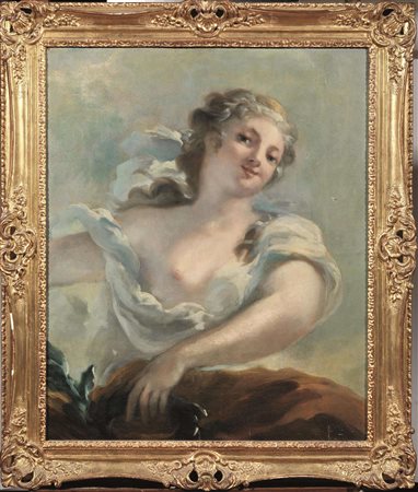 Giovanni Antonio Pellegrini(Venezia 1675-1741)FIGURA FEMMINILE ALLEGORICAolio...