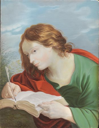 Pittore nordico neoclassicoSAN GIOVANNI EVANGELISTAolio su avorio, cm...