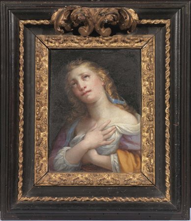 Scuola bolognese, sec. XVIIMADDALENAolio su carta riporata su cartone...