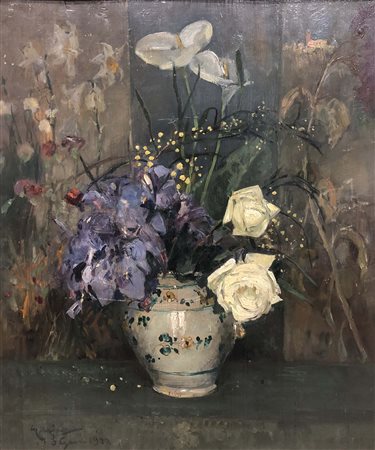 Casciaro Giuseppe (Ortelle, LE 1863 - Napoli 1941)Paesaggio 1913