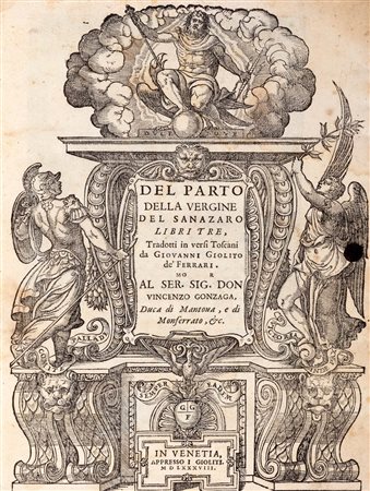 Sannazzaro, Iacopo - Del parto della Vergine del Sanazaro libri tre, tradotti in versi toscani da Giouanni Giolito de' Ferrari
