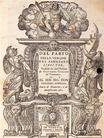 Sannazzaro, Iacopo - Del parto della Vergine del Sanazaro libri tre, tradotti in versi toscani da Giouanni Giolito de' Ferrari