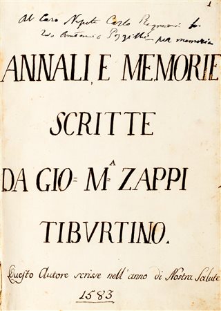 Manoscritti - Zappi, Giovanni Maria - Annali e Memorie