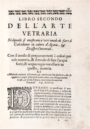 Arte Vetraria - L’Arte Vetraria distinta in libri sette