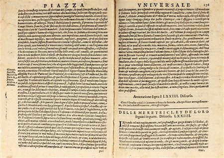Garzoni, Tommaso - La piazza universale di tutte le professioni del mondo