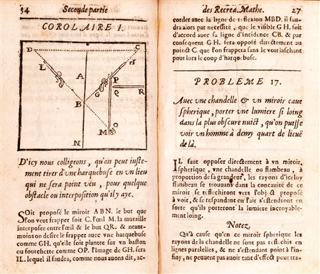 Matematica - Geometria - Leurechon, Jean - Recreations Mathématiques Composées de Plusieurs Problèmes Plaisans & Facetieux d' Arithmetique, Geometrie, Astrologie, Optique…