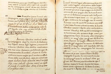 Manoscritti - Roma - Catasto del Heredità, Pesi, e Legati della Ven. Compagnia Della Madonna S.ma di Loreto de Fornari di Roma