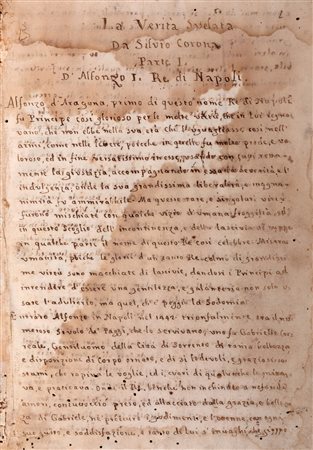 Manoscritti - Corona, Silvio - La Verità svelata