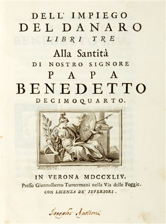 Economia - Maffei, Scipione - Dell'impiego del danaro.  Libri tre