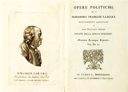 Franklin, Benjamin - Opere politiche [...] nuovamente raccolte e dall'originale inglese recate nella lingua italiana