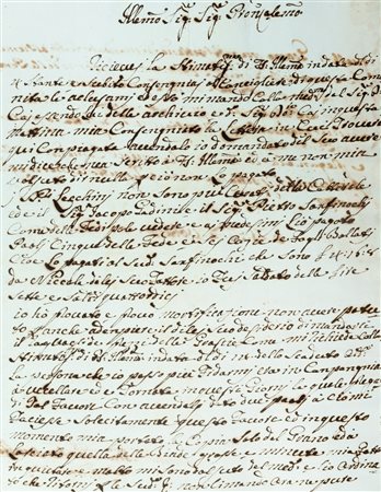 Lotto oggetto di interesse da parte della Soprintendenza - Manoscritti - Carteggio della famiglia Falconcini di Pescia