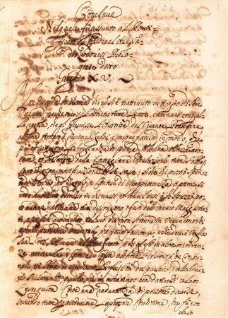 Manoscritti - Storia religiosa - Conclavi - Vita di Sisto V