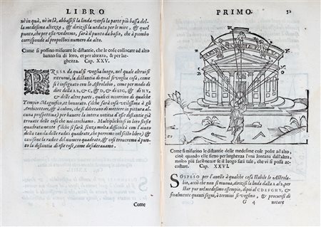 Architettura - Matematica  - Bartoli, Cosimo - Del modo di misurare le distantie, le superficie, i corpi, le piante, le prouincie, le prospettiue, & tutte le altre cose terrene