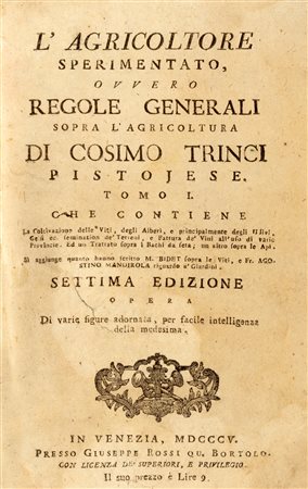 Agronomia - L'agricoltore sperimentato, ovvero regole generali sopra l'agricoltura