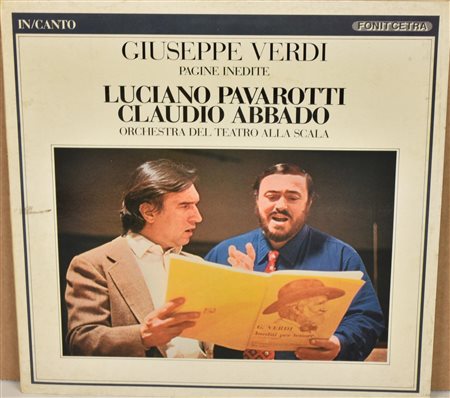 Luciano Pavarotti e Claudio Abbado con l'orchestra del Teatro la Scala...