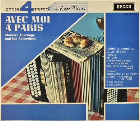 Maurice Larcange AVEC MOI A' PARIS LP 33 giri, DECCA, 1962