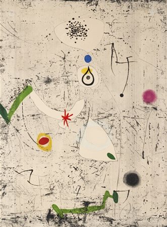 Joan Miró "Proverbi" 1974
acquaforte acquatinta a colori su carta Arches
cm 90x6