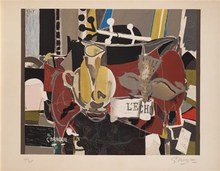 Georges Braque "L'Echo" 1960
litografia a colori su carta Arches
immagine cm 50x