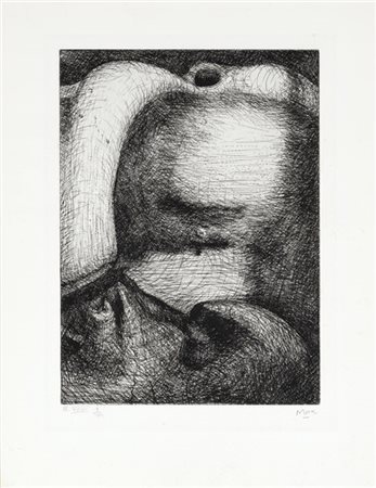 Henry Moore "Elephant skull - Plate XXVII" 1970
incisione
lastra cm 34,7x25; fog