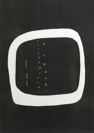 Lucio Fontana "Concetto spaziale n. 6" 1961
litografia con buchi
cm 70x50
Firmat