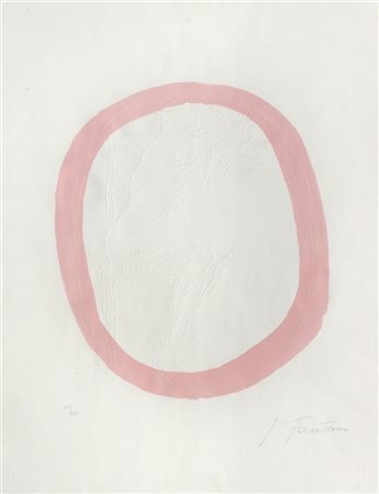 Lucio Fontana "Nudo rosa" 1967
incisione all'acquatinta, stampata in rosa
cm 63x