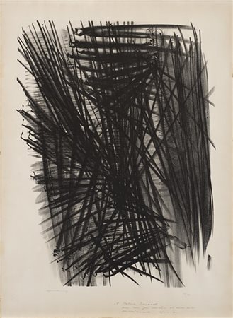 Hans Hartung "L 97" 1963
litografia su carta BFK Rives
foglio cm 75,5x56; immagi