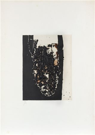 Alberto Burri "Combustione" 1963
incisione, acquaforte e acquatinta su carta Fab