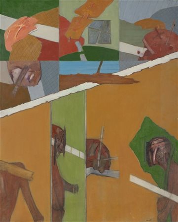 Mino Ceretti "Immagini di un giorno" 1965
olio su tela
cm 100x81
Firmato, titola