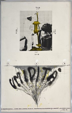 Fabrizio Plessi "Umidità" 1973
tecnica mista su tela emulsionata
cm 127x81,5
Fir