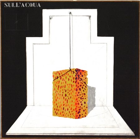 Fabrizio Plessi "Sull'Acqua" 1970
acrilico e nitro su tela
cm 100x100
Firmato e