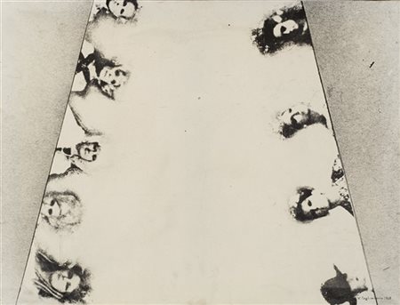Aldo Tagliaferro "Per una prospettiva" 1968
tela emulsionata
cm 65,5x86,5
Firmat
