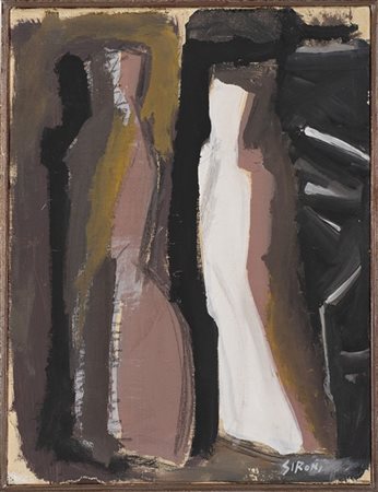 Mario Sironi "Due figure" prima metà anni Quaranta
tempera e matita su carta app