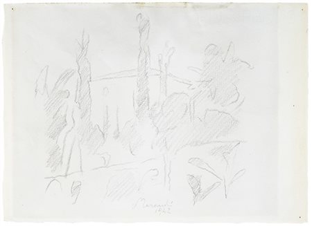Giorgio Morandi "Paesaggio" 1942
matita su carta
cm 24x33
Firmato e datato 1942