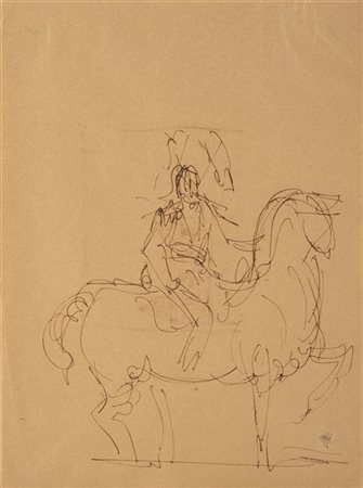 Lucio Fontana "Studio per San Martìn (o El santo de la espada)" 1940-45
inchiost