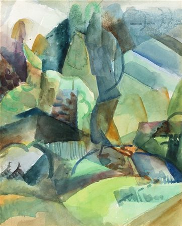 Szobotka Imre "Paesaggio" 1915
acquerello su carta
cm 20x16
Firmata al retro 

P