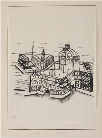 Paul Klee "Kolo II" 1928
china su carta applicata su cartoncino
cm 28,6x22,3
Fir