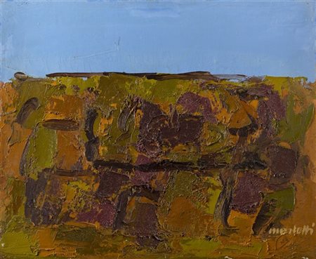 Ennio Morlotti "Rocce" 1978
olio su tela
cm 50x60
Firmato in basso a destra

Pro