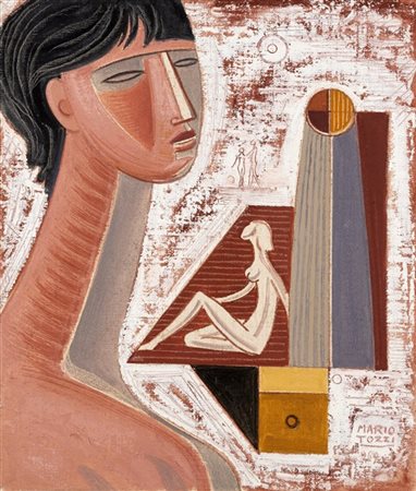 Mario Tozzi "L'incontro" 1969
olio su tela
cm 55x46
Firmato e datato 69 in basso