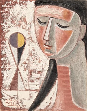 Mario Tozzi "Testina" 1967
olio su tela
cm 35x27
Firmato e datato 67 in basso a