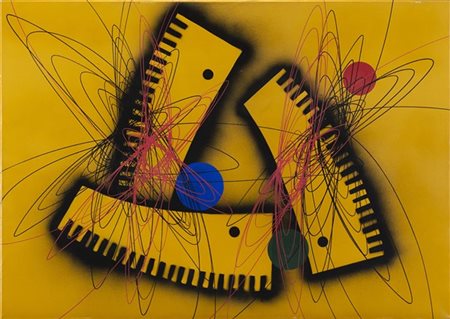 Roberto Crippa "Senza titolo" 1952
olio su tela
cm 70x103
Firmato e datato 52 al