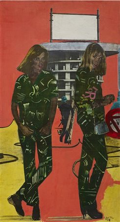 Gianni Bertini "Partenza per Citera" 1972
acrilico, anilina riporto fotografico