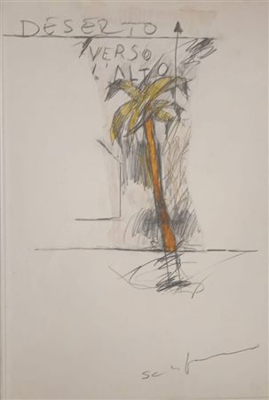 Mario Schifano “Deserto verso l’alto” prima metà anni ‘70