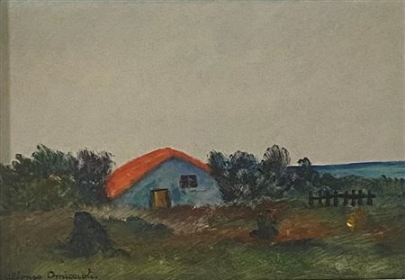 Alfonso Omiccioli “Piccolo capanno” 1974