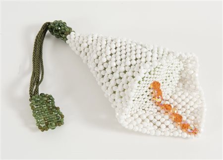 ANNARITA VITALI Borsa a mano a forma di calla interamente lavorata con...