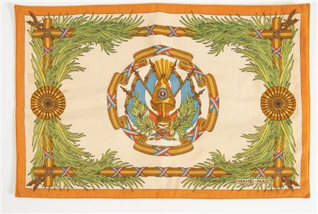 HÈRMES Federa copricuscino in cotone. Cm 32,5x45. (Lievi difetti)