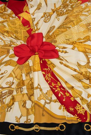 HERMÈS Foulard by Caty Latham. Cm 86x89. Composizione 100% seta. Firmato...