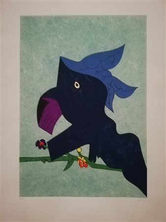 Gianni Dova, "Uccello", anni '80