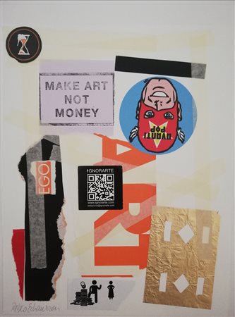 Pablo Echaurren, "Make art not money", 2019